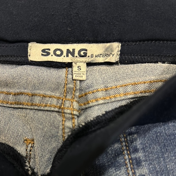 Women's Blue SONG Maternity Jeans. Size Small - Picture 3 of 5